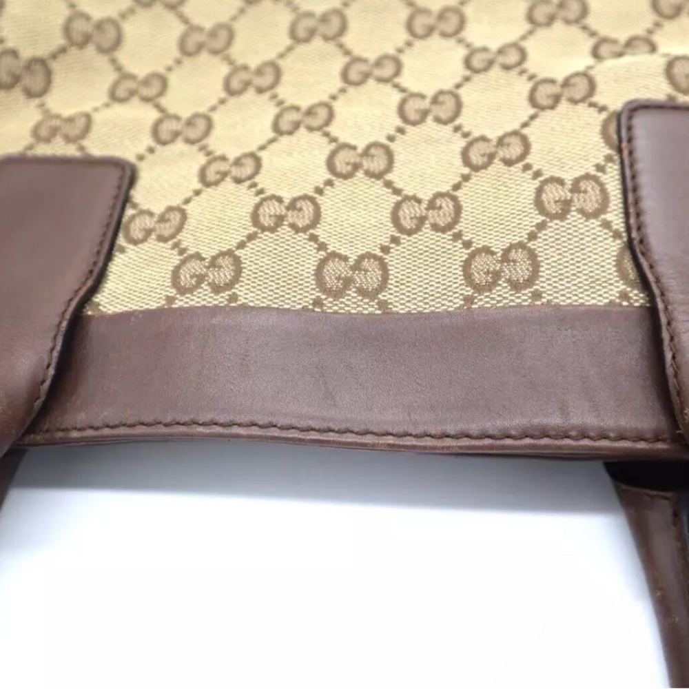 GUCCI GG Canvas Hand Bag Beige 1119 Authentic in EUC STUNNING BAG - Picture 10 of 16